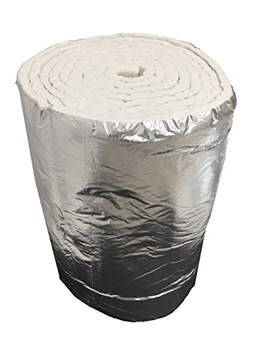 Keramikfasermatte + Aluminium bis 1200°C, Rolle 730 cm x 61 cm Dick 2,5 cm, Dichte 64 kg/M3 von EINSIDE