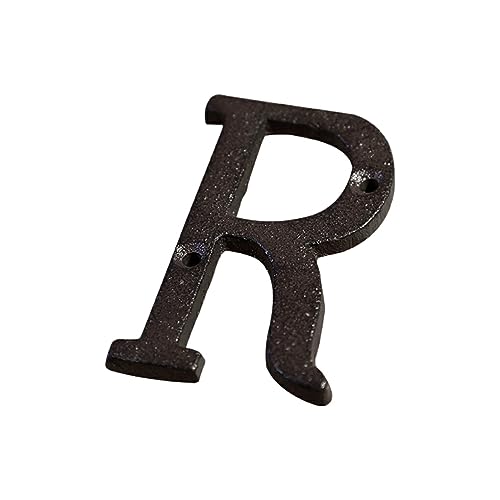 EIOLWJIEO Metallbuchstaben Hausschild, breite Anwendung, einwandfreie Türdekoration, Metallbuchstaben, Hausnummern, B17 R von EIOLWJIEO