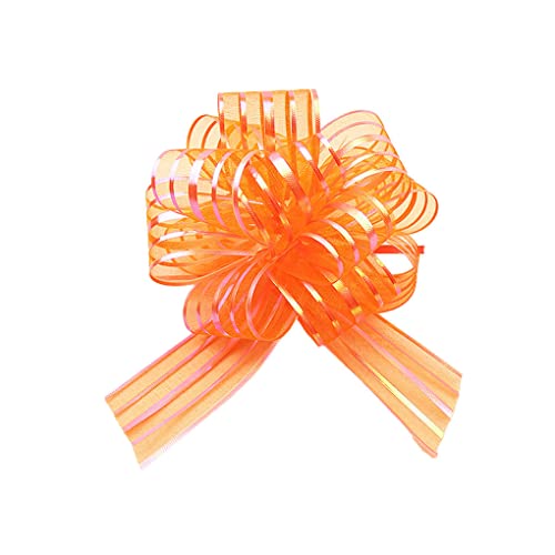 EIOLWJIEO Schleifenband zum Verpacken von Geschenken, Hochzeit, Ornament, Blumen, Partyzubehör, Geschenkkörbe, multifunktionales Weihnachtsgeschenk, Orange Gelb von EIOLWJIEO