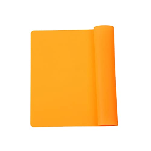 EIOLWJIEO Silikonmatte Backfolie Ofenmatten Pad Tischschutz Anti Rutsch Arbeitsplatte Esszimmer Werkzeuge Backformen Zubehör, Orange, 400 mm * 300 mm * 0.55 mm von EIOLWJIEO