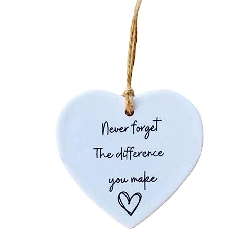 Never Forget Difference You Make Gifts Thank You Gift, Appreciation Gift, Gift, Never Acrylic Hanging Heart Plaque von EIRZNGXQ