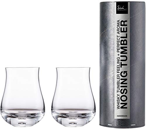 EISCH Whisky Nosing Tumbler 128/8 2 Stück in Geschenkröhre Gratis 1 Glasreinigungstuch von EISCH