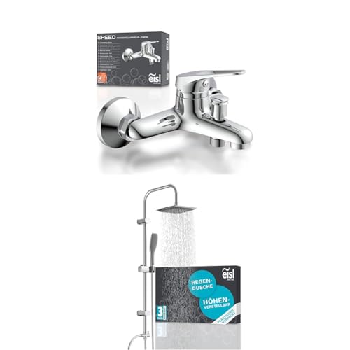 Bundle aus EISL Badewannenarmatur mit Einhebelmischer SPEED Chrom, NI023SCR + EISL EASY FRESH, Duschsystem ohne Armatur mit großer Regendusche und Handbrause, Regendusche ohne Armatur, Chrom DX12006 Bundle aus EISL Badewannenarmatur mit Einhebelmischer SPEED Chrom, NI023SCR + EISL EASY FRESH, Duschsystem ohne Armatur mit großer Regendusche und Handbrause, Regendusche ohne Armatur, Chrom DX12006 von EISL