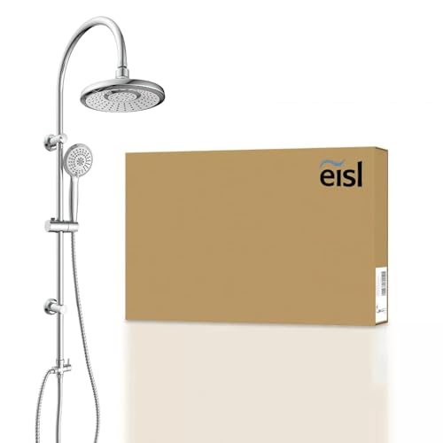 EISL Duschset SOMMERREGEN, Duschgarnitur mit Regendusche (Ø 220 mm) und Handbrause 3 Strahlarten, ideal zum Nachrüsten - Regendusche Set mit komplettem Montageset Chrom DX1005CS-A von EISL