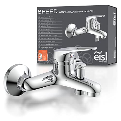 EISL Badewannenarmatur mit Einhebelmischer SPEED Chrom, Armatur für die Badewanne, Mischbatterie für die Badewanne in Chrom, NI023SCR von EISL