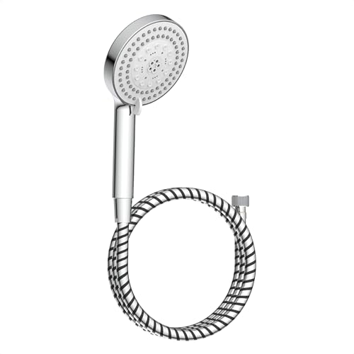 EISL DX5081C PARMA Handbrause mit Schlauch, Duschkopf mit Duschschlauch, Brause mit passendem Brauseschlauch, Duschbrause mit verschiedenen 8 Funktionen, Chrom von EISL