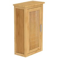 Hängeschrank Bad Bambus, Badezimmerschrank schmal für die Wand, nachhaltige Badmöbel Bambus, Wandschrank - Braun von EISL