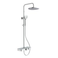 Eisl - futura Überkopfbrause-Set, Chrom/Grau, mit Thermostatarmatur von EISL