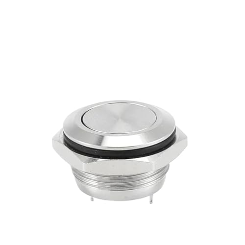 1 STÜCK Flacher Taster Momentary Push Button Switch(WHITE,16mm) von EIVVCIAO