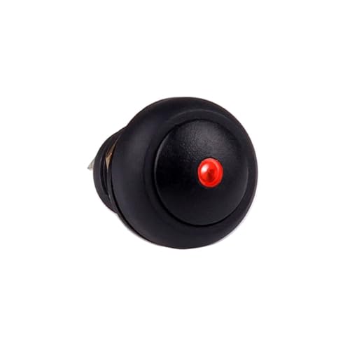 1 STÜCKE 12mm IP67 wasserdichte schalter reset feste kunststoff druckschalter(Red,LATCHING_LED 24V) von EIVVCIAO