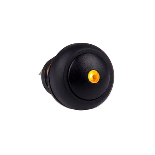 1 STÜCKE 12mm IP67 wasserdichte schalter reset feste kunststoff druckschalter(Yellow,MOMENTARY_LED 2.4V) von EIVVCIAO