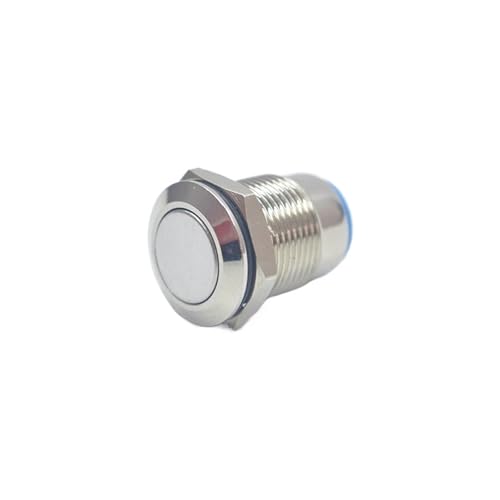 1 STÜCKE 12mm druckschalter selbstzurücksetzen selbstsichernd(WHITE,Latching (Fixation)) von EIVVCIAO
