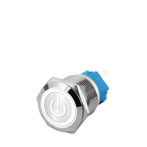 1 STÜCKE 16mm wasserdichte metalldruckschalter momentary selbstsichernde netzschalter 6 V 12 V 24 V 220 V(WHITE,16MM_3-6V) von EIVVCIAO