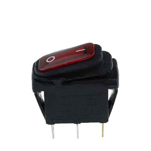 1 STÜCKE KCD3 12 V 220 V 20A Auf/Aus Rechteckigen Langen Wippschalter IP67(Red,220V) von EIVVCIAO