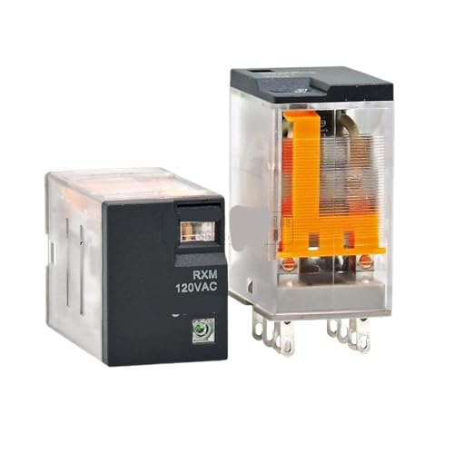 1 Stück kleines Zwischenrelais RXM2LB2P7, steckbar, 8 Pins, zwei offene und zwei geschlossene, 2 Kontaktpaare, 5 A, 220 V(RXM2LB2F7 8 pins 2 open AC110V 5A) von EIVVCIAO
