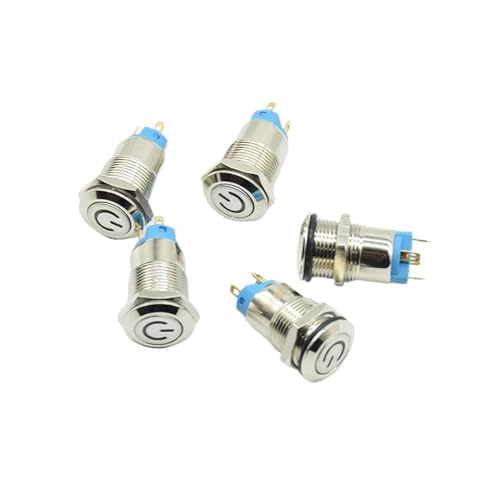 5 STÜCKE 12mm 12 V 24 V 220 V selbstsichernde selbstsichernde Druckknopfschalter(12V) von EIVVCIAO