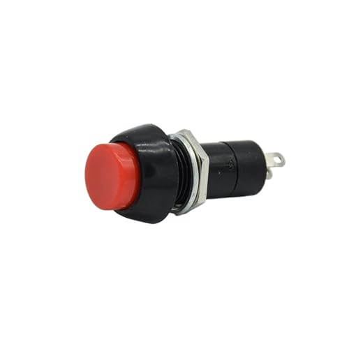 5 STÜCKE 12mm Kunststoff Druckschalter Selbstverriegelnd/Momentanschalter 250 V 3A(Red,Self-locking) von EIVVCIAO