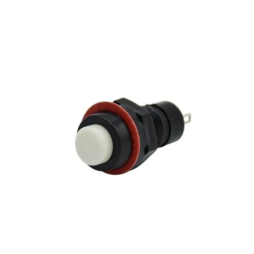 5 Stück 10 mm rastende/momentane runde Drucktastenschalter(White,Reset) von EIVVCIAO
