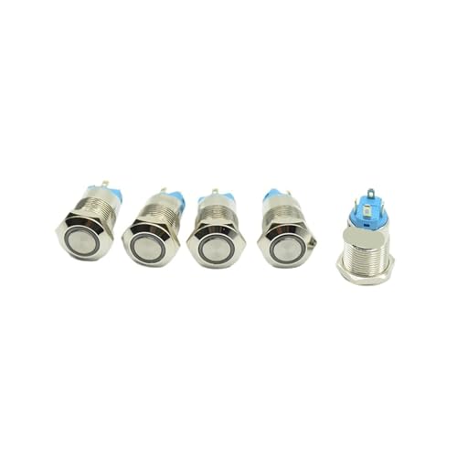 5PCS 12mm 12V 24V 220V Selbst-verriegelung Push Button Schalter Feste Taste(SELF-LOCKING_12V) von EIVVCIAO