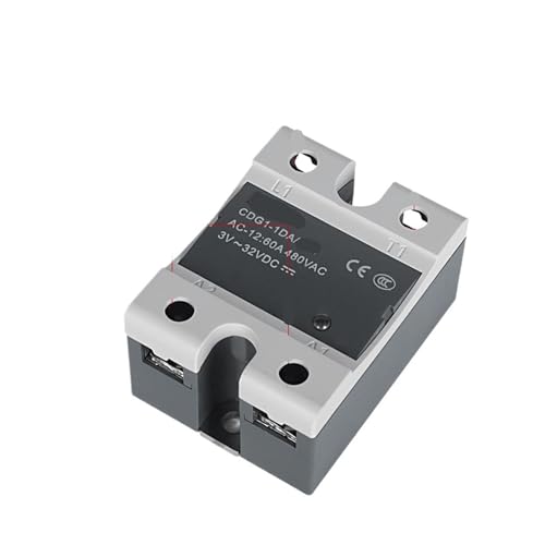 Einphasiges 24-V-Halbleiterrelais 40 A, klein, 12 Halbleiter-SSR-40DA, DC-Steuerung, AC 220 V(DC control DC -DD 60A) von EIVVCIAO