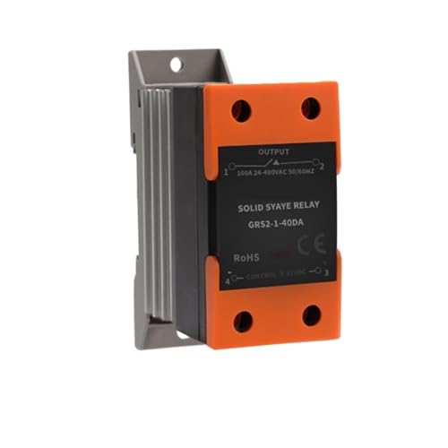Einphasiges Halbleiterrelais GSR2-25DA DC-Steuerung AC 40DA mit Kühler 12V(GSR2-1-40DA) von EIVVCIAO