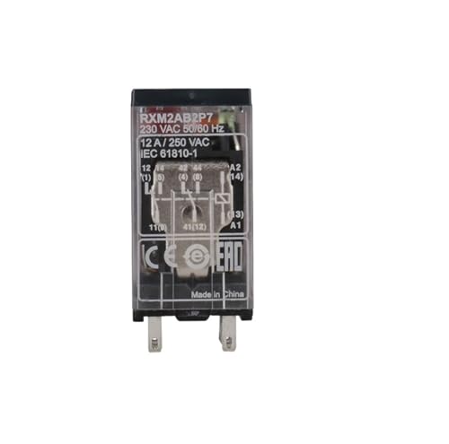 Kleines Zwischenrelais RXM2LB2BD, steckbar, 8-polig, zwei offene und zwei geschlossene 2 Kontaktpaare 5A 24V(2AB2P7 8 pins 2 open AC230V 12A) von EIVVCIAO