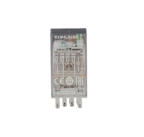 Kleines Zwischenrelais RXM2LB2BD, steckbar, 8-polig, zwei offene und zwei geschlossene 2 Kontaktpaare 5A 24V(4LB2BD 14 pins 4 open DC24V 3A) von EIVVCIAO