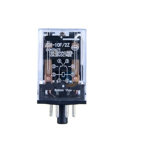 Kleines elektromagnetisches Zwischenrelais AC 220 V 8-polig JQX-10F-2Z 10 A DC 24 VDC(220V) von EIVVCIAO