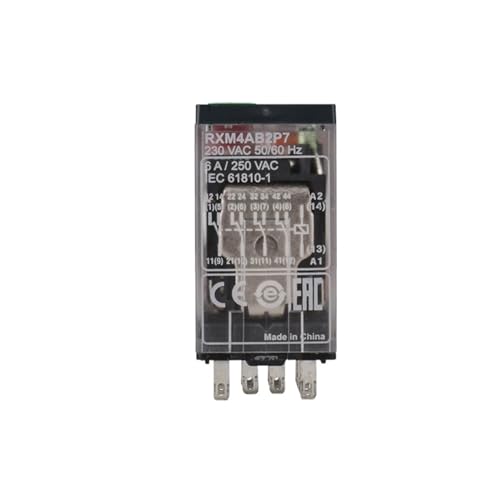 Zwischenrelais RXM2LB2BD klein 24 V DC 220 V AC 2 offen 2 geschlossen 8 Fuß 5A14 Fuß(4AB2P7 14 pins 4 open AC230V 6A) von EIVVCIAO