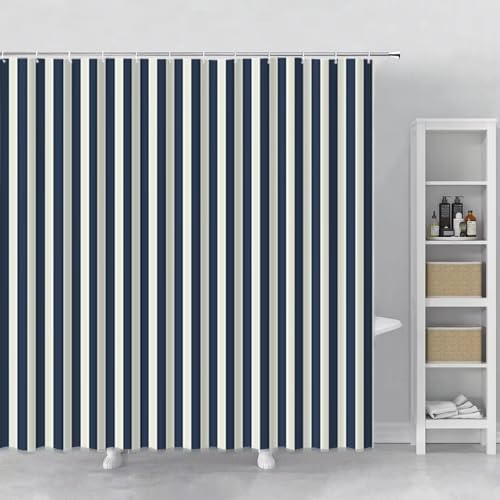 Duschvorhänge im nordischen Stil 70x190cm/Breite x Höhe Moderne Einfachheit Geometrie Streifen Badezimmer Polyester Bad Vorhang Hause Badewanne Mit Haken von EIWAXU