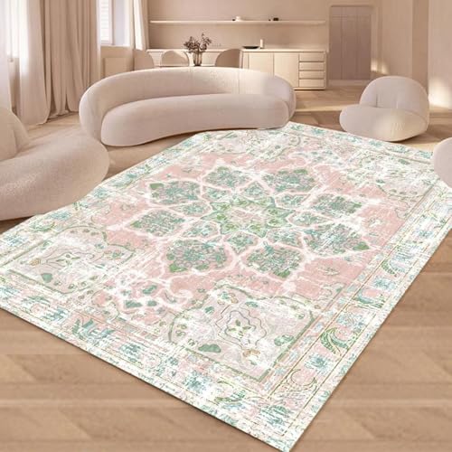 EIWAXU Bohemia Teppich Sofabereich Schlafzimmer Badezimmer Bodenmatte für Zuhause Wohnzimmer Dekoration Moderner Niedrigflorteppich 170x180cm/67x71in von EIWAXU