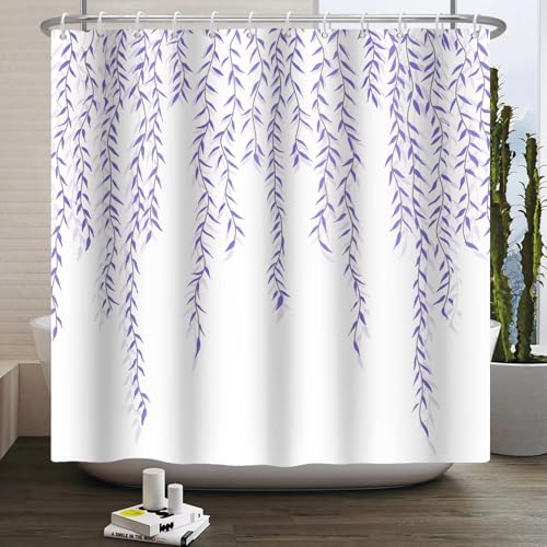 EIWAXU Duschvorhang mit grünen Aquarellblättern 210x190cm/Breite x Höhe Vines Plant Nordic Minimalist Wasserabweisender Duschvorhang aus Polyester für Badezimmer EIWAXU Duschvorhang mit grünen Aquarellblättern 210x190cm/Breite x Höhe Vines Plant Nordic Minimalist Wasserabweisender Duschvorhang aus Polyester für Badezimmer von EIWAXU
