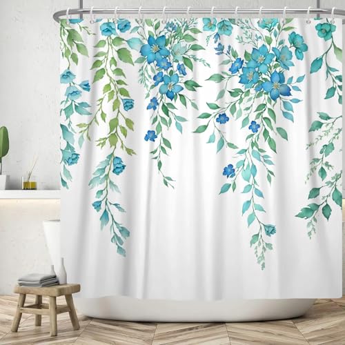 EIWAXU Eukalyptus-Duschvorhänge aus botanischem Stoff für Badezimmer-Badewannenvorhänge 80x200cm/Breite x Höhe Stoffbedruckte Dekoration mit Haken EIWAXU Eukalyptus-Duschvorhänge aus botanischem Stoff für Badezimmer-Badewannenvorhänge 80x200cm/Breite x Höhe Stoffbedruckte Dekoration mit Haken von EIWAXU