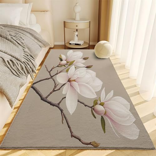 EIWAXU Teppich Wohnzimmer Schlafzimmer Waschbar Anti-Rutsch TPR Unterseite Langlebig Robuster Polyester Teppich Rechteckig 230x160cm/91x63in von EIWAXU
