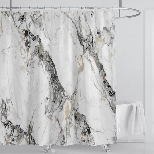 EIWAXU Wasserdichter Duschvorhang mit Marmor-3D-Effekt 130x183cm/Breite x Höhe Wasserdicht für Badezimmerdekor, Bedruckt für Badewanne, Badezimmer, Duschvorhang, 70 x 140 cm, Teppich EIWAXU Wasserdichter Duschvorhang mit Marmor-3D-Effekt 130x183cm/Breite x Höhe Wasserdicht für Badezimmerdekor, Bedruckt für Badewanne, Badezimmer, Duschvorhang, 70 x 140 cm, Teppich von EIWAXU