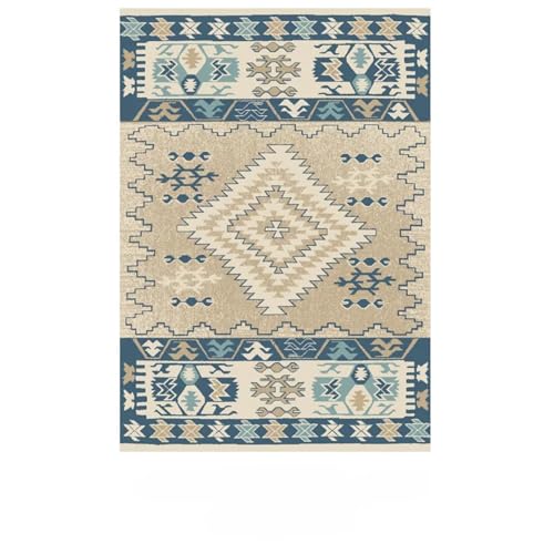 EIWAXU Wohnzimmerteppich Im Bohemian-Stil Bunte Streifen Schlafzimmerteppich Pflegeleicht Dekorative Teppiche Waschbar 180x240cm/71x94in von EIWAXU