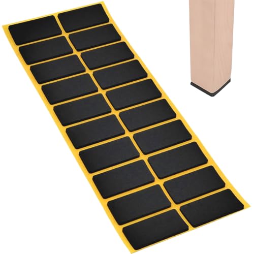 20 x Selbstklebende Antirutsch Pads Protektoren Möbel für Schränke aus EPDM Zellkautschuk/Rechteckig /20x40 mm/Schwarz/ 2.5 mm Starke Anti-Rutsch-Gleiter von EIYVPRA