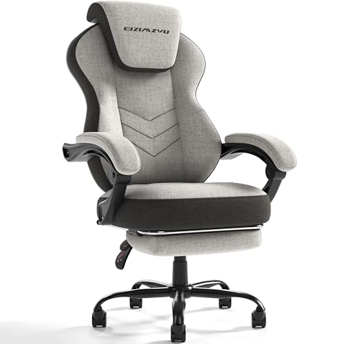 EIZIMZVU Ergonomischer Bürostuhl mit Verstellbarer Kopfstütze und Fußstütze, Computer-Schreibtischstuhl mit hoher Rückenlehne und Armlehnen, Verstellbarer Drehstuhl für Heimbüro, Chefsessel (Grau) EIZIMZVU Ergonomischer Bürostuhl mit Verstellbarer Kopfstütze und Fußstütze, Computer-Schreibtischstuhl mit hoher Rückenlehne und Armlehnen, Verstellbarer Drehstuhl für Heimbüro, Chefsessel (Grau) von EIZIMZVU