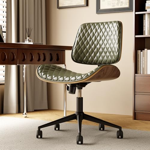 EIZIMZVU Ergonomischer Bürostuhl mit verstellbarer Kopfstütze und Fußstütze, hohe Rückenlehne, Schreibtischstuhl mit Gestängearmlehnen, Chefdrehstuhl (komplett bedruckt, kariert, grün) von EIZIMZVU