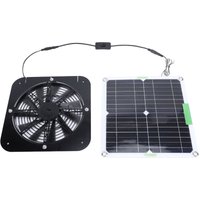 Ej.life - 100W Solar-Abluftventilator 13,5-Zoll-Lüftungspanel mit Stromversorgung für Hunde-Hühnerhaus-Gewächshaus-Wohnmobil von EJ.LIFE