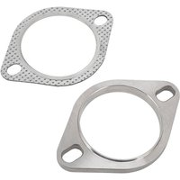 Ej.life - 2 Schrauben 3 Zoll Auspuffflansch-Verbindungssatz Metalllegierung Universal für Auspuff-Fallrohr-Catback-Krümmer von EJ.LIFE