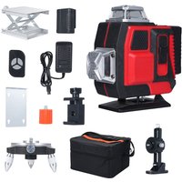 360° Grüner Laser Level 4D 16 Linien, 3° Selbstnivellierender Baustellenlaser, mit Akku und drehbarer Halterung - Ej.life von EJ.LIFE