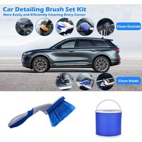 Ej.Life 10-teiliges Autowasch-Reinigungswerkzeug-Set, Auto-Detailing, Armaturenbrett, Waschhandschuh, Handtücher, faltbarer Eimerhandschuh mit von EJ.LIFE