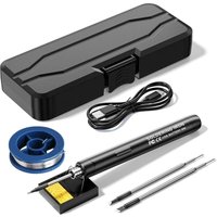 Ej.life - Akku-Lötkolben-Set, wiederaufladbarer USB-Lötkolben, 8-W-Lötset mit 1 Lötkolbenspitzen, einstellbare Temperatur, elektrischer Lötkolben von EJ.LIFE