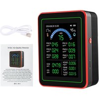 Ej.Life CO2-Monitor, 18-in-1-Messgeräte für die Luftqualität in Innenräumen, tragbarer Kohlendioxid-Detektor, CO2-TVOC-HCHO-PM2.5-PM10-Tester für von EJ.LIFE