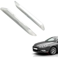 2 Stück Frontstoßstangenstreifen links rechts, kratzfest, Chrom, Silber, Ersatz für Citroen C5 X7 2007–2015 - Ej.life von EJ.LIFE