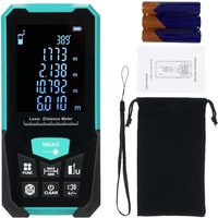 Ej.life - Laser-Entfernungsmesser, 120 m, digitales Lasermessgerät, hintergrundbeleuchtetes LCD-Display und Pythagoras-Modus, misst Entfernung, von EJ.LIFE