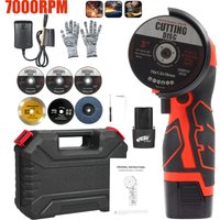 Ej.Life Mini-Akku-Schleifgerät, 16,8 V Mini-Akku-Winkelschleifer, Akku-Winkelschleifer mit Ladegerät und 2 x 2000 mAh Akku, 7000 U/min, 6 von EJ.LIFE