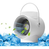 Ej.Life Mini-Luftkühler mit Doppelnebel – 350 ml + Aromatherapie – 4000-mAh-Akku – 3 Geschwindigkeiten und Nachtlicht von EJ.LIFE