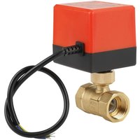Motorisiertes Kugelhahnventil, ac 12V Messing-Kugelhahn DN20 Gewindeanschluss G3/4 '2-Wege-Elektroventil Wasserdurchflussregelventil - Ej.life von EJ.LIFE